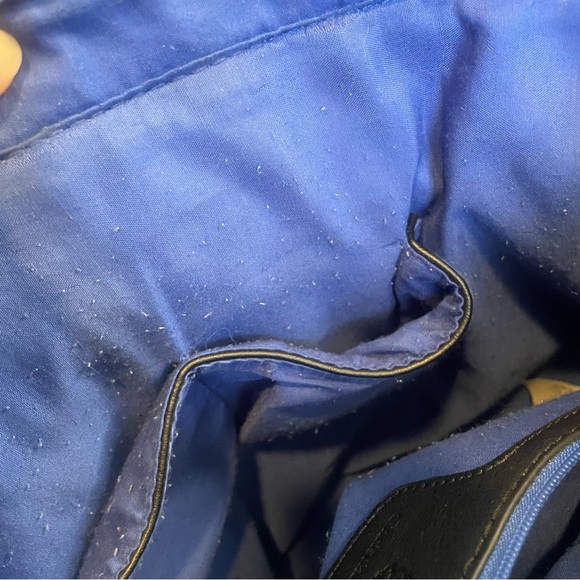 Black Leather Christian Lacroix Tote Bag with Wool Pattern - Picture 8 of 8